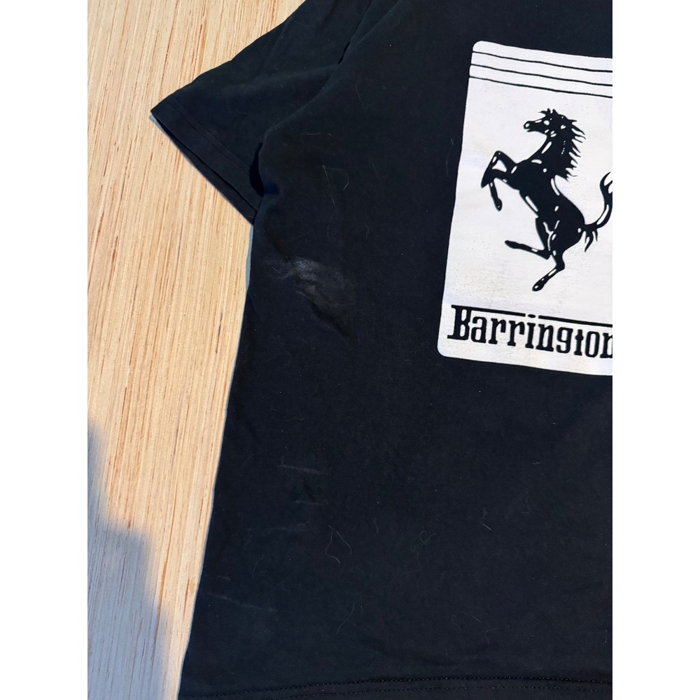 Hanes Heavyweight Ferrari Horse Graphic T-Shirt Mens Small Black Cotton Tee - Picture 3 of 6